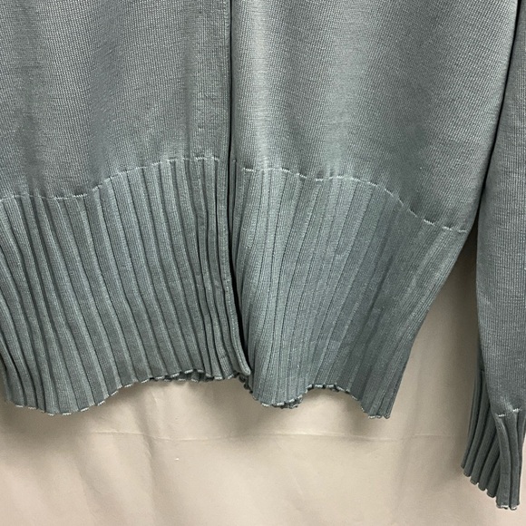 Diane Von Furstenberg Blue Cardigan with Yellow Embroidery - Picture 7 of 8